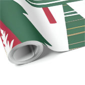 クリスマスツリーの森林包装紙 ラッピングペーパー (ロールコーナー)