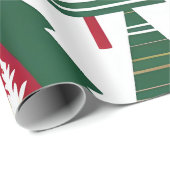 クリスマスツリーの森林包装紙 ラッピングペーパー (ロールコーナー)