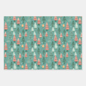 クリスマスツリーの森 ラッピングペーパーシート (正面3)