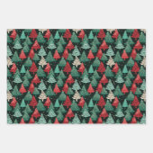 クリスマスツリーの森 ラッピングペーパーシート (正面)