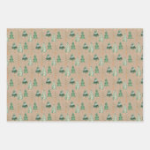 クリスマスツリーの森 ラッピングペーパーシート (正面2)