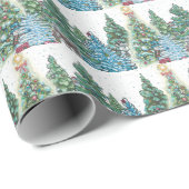 クリスマスツリーの森 ラッピングペーパー (ロールコーナー)