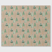 クリスマスツリーの森 ラッピングペーパー (フラット)