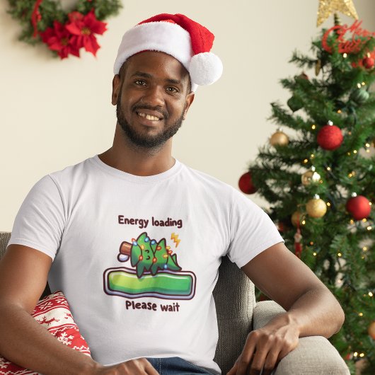 クリスマスツリーの楽しいシーズンローディングプログレスバー Tシャツ