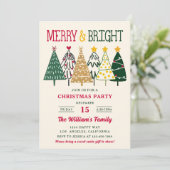 クリスマスツリーの楽しいパーティー 招待状 (スタンド正面)