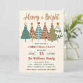 クリスマスツリーの楽しいパーティー 招待状 (スタンド正面)