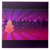 クリスマスツリーの様々な紫色 タイル (正面)