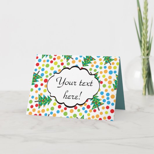 クリスマスツリーの模様 カード (正面)