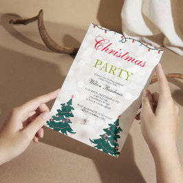 クリスマスツリーの模様 招待状