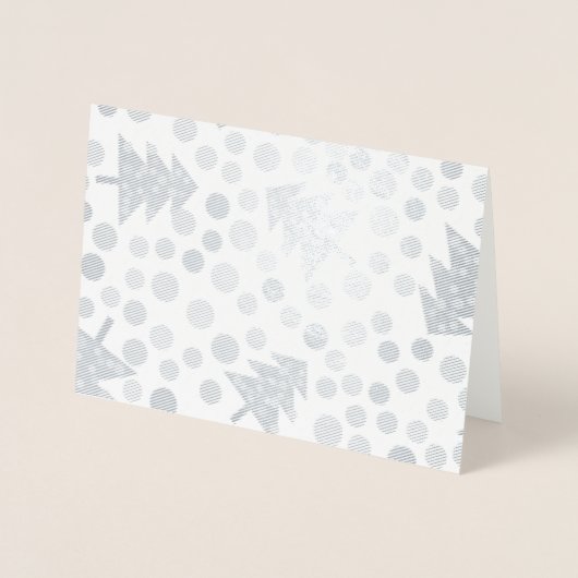 クリスマスツリーの模様 箔カード (正面)