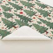 クリスマスツリーの毛布 シェルパブランケット (3/4)