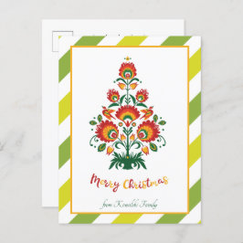 🎄クリスマスツリーの民俗学[赤、黄色] シーズンポストカード