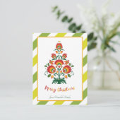 🎄クリスマスツリーの民俗学[赤、黄色] シーズンポストカード (スタンド正面)