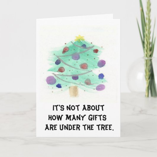 クリスマスツリーの水の色クリスマスカード シーズンカード (正面)