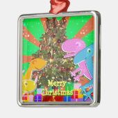 クリスマスツリーの漫画の恐竜のオーナメント メタルオーナメント (左)