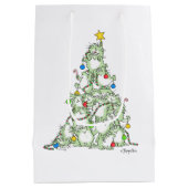 クリスマスツリーの猫ちゃんバイサンドラボイントン ミディアムペーパーバッグ (裏面)