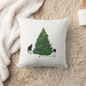 クリスマスツリーの猫 クッション (ブランケット)