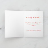 クリスマスツリーの猫 シーズンカード (内部)