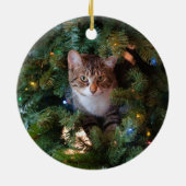 クリスマスツリーの猫 セラミックオーナメント (裏面)