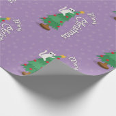 クリスマスツリーの猫 ラッピングペーパー (角)