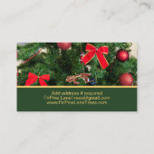 クリスマスツリーの生産者サプライヤー 名刺 (裏面)