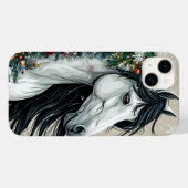 クリスマスツリーの白い馬 Case-Mate iPhoneケース (裏面 (横))