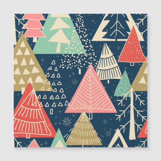 クリスマスツリーの祭りのシームレスイラスト (正面)