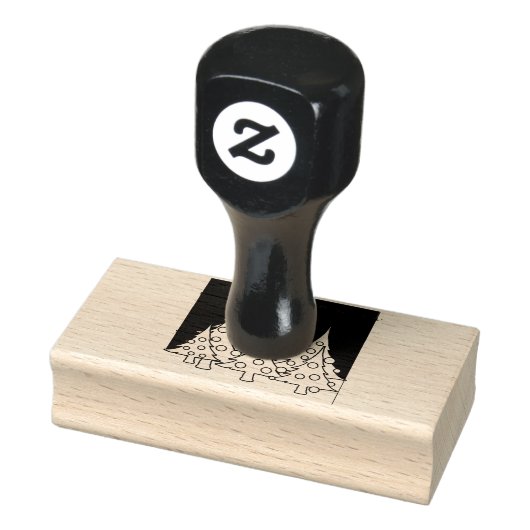 クリスマスツリーの箔 ラバースタンプ (スタンプ)