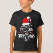 クリスマスツリーの簡単おもしろいの衣装 Tシャツ (正面)