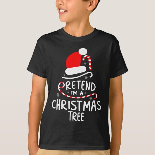 クリスマスツリーの簡単おもしろいの衣装 Tシャツ (正面)