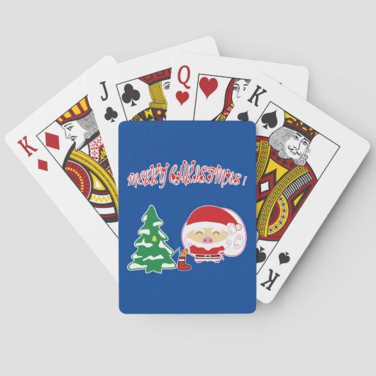 クリスマスツリーの紙のプレースマット トランプ (裏面)