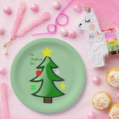 クリスマスツリーの素敵な枝 ペーパープレート (パーティー)