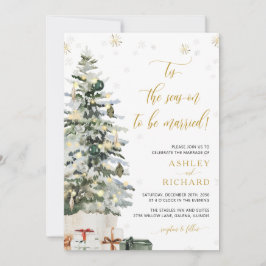 クリスマスツリーの結婚式の招待状 招待状
