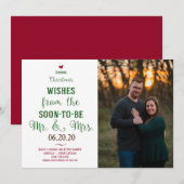 クリスマスツリーの結婚式延期のお知らせ 招待状 (正面/裏面)