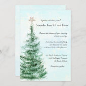 クリスマスツリーの結婚式招待状 招待状 (正面/裏面)