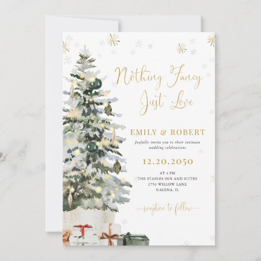 クリスマスツリーの結婚式招待状 招待状 (正面)