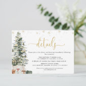 クリスマスツリーの結婚式詳細同封カード エンクロージャーカード (スタンド正面)