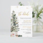 クリスマスツリーの結婚式詳細同封カード エンクロージャーカード (スタンド正面)