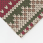 クリスマスツリーの編み模様 フリースブランケット (角)