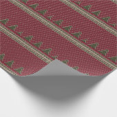 クリスマスツリーの編み模様 ラッピングペーパー (角)