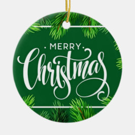 クリスマスツリーの縁ど枝 セラミックオーナメント
