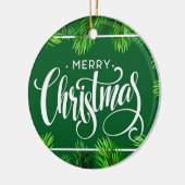 クリスマスツリーの縁ど枝 セラミックオーナメント (左)