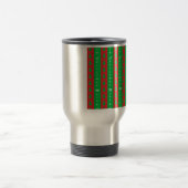 クリスマスツリーの背景パターン トラベルマグ (中央)