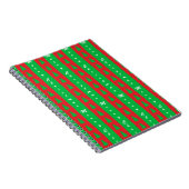 クリスマスツリーの背景パターン ノートブック (右側)