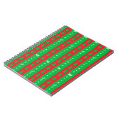 クリスマスツリーの背景パターン ノートブック (左側)