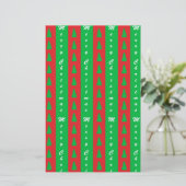クリスマスツリーの背景パターン 便箋 (スタンド正面)