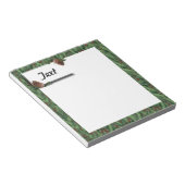 クリスマスツリーの背景(ラベル付き) ノートパッド (アングル)