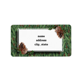 クリスマスツリーの背景(ラベル付き) ラベル