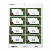 クリスマスツリーの背景(ラベル付き) ラベル (フルシート)