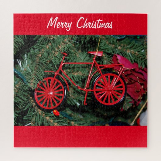 クリスマスツリーの自転車 ジグソーパズル (縦)